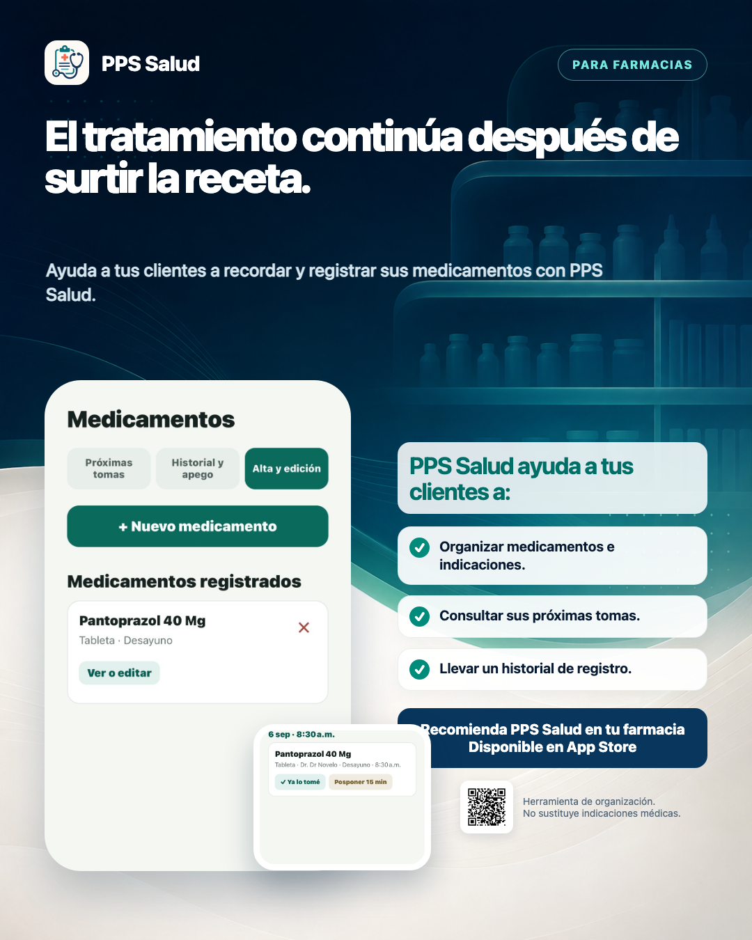 Anuncio de PPS Salud dirigido a farmacias