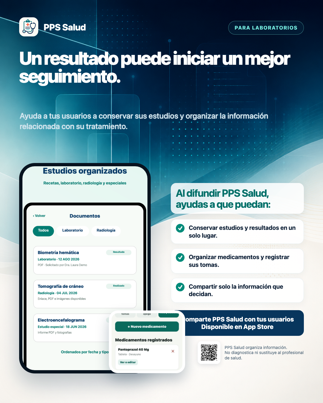 Anuncio de PPS Salud dirigido a laboratorios